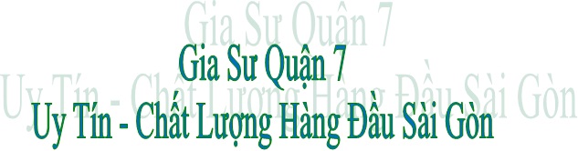 Danh Sách Gia Sư Quận 7